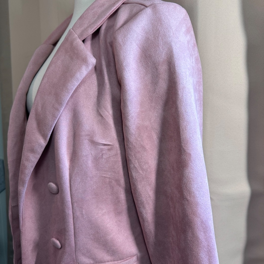 Messini women’s pinkdouble-breasted blazer-style jacket - Picture 5 of 8